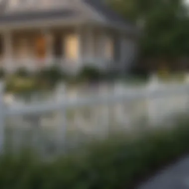 Aesthetic Impact of a Vinyl Picket Fence A finished vinyl picket fence enhancing a garden