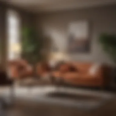 Comfortable Furniture Arrangement Stylish furniture arrangement emphasizing comfort and functionality.
