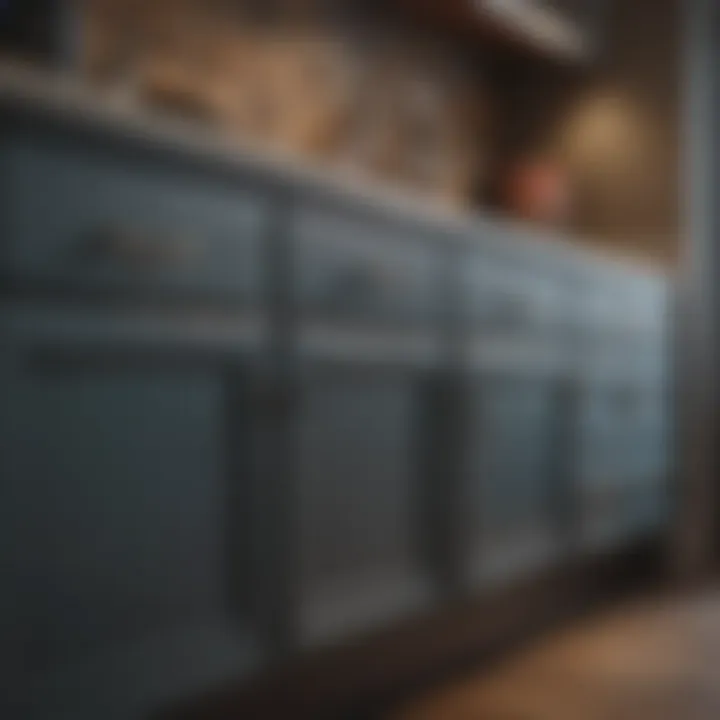 A vibrant before and after transformation of kitchen cabinets