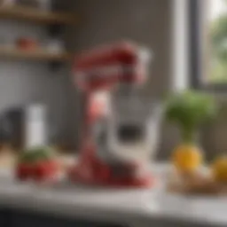 KitchenAid Mini Artisan Stand Mixer in a modern kitchen setting