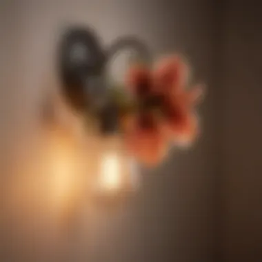 Elegant Vintage Wall Sconce Adding Warmth Vintage wall sconce with floral design in a cozy nook