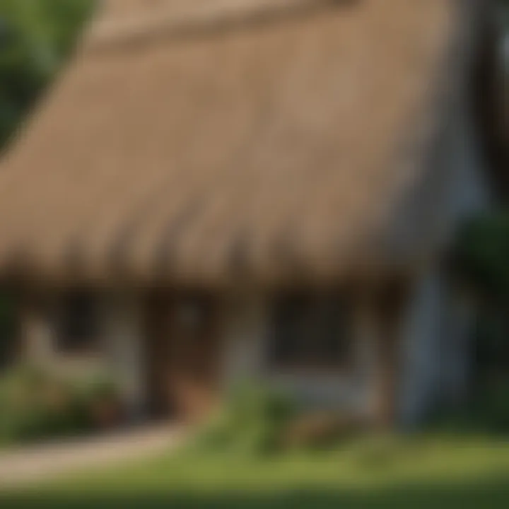 A diagram showing best practices for thatched roof installation.