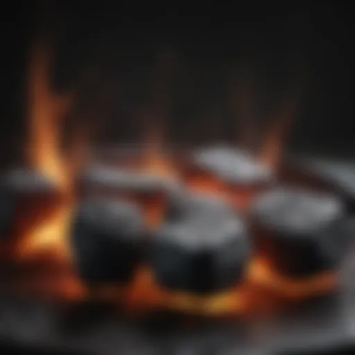 Charcoal grill with glowing coals