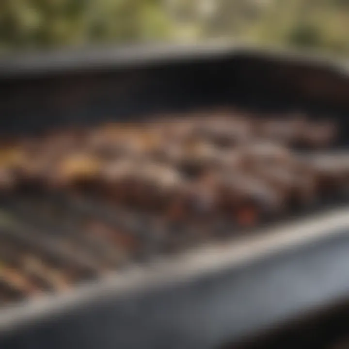 Ventilation adjustment on a charcoal grill