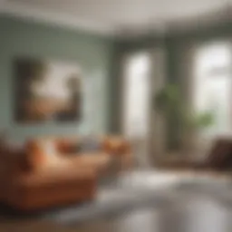 A pristine living room with freshly painted walls showcasing a smooth finish.