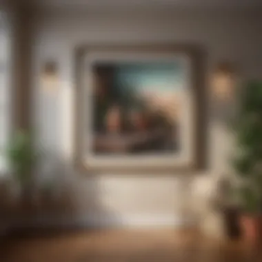 Aesthetic Room Display An aesthetically pleasing room showcasing framed artwork
