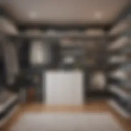 Efficiently organized closet with shelves and hangers