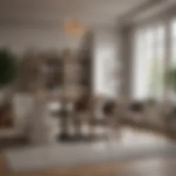 Stylish dining room with multifunctional furniture
