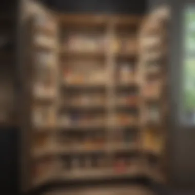 Efficient Storage Solutions in a Pantry Cabinet Organized pantry cabinet showcasing efficient storage solutions