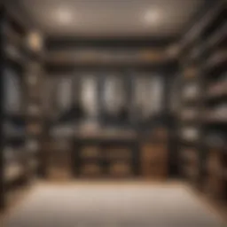 Stylish closet organization with shelves and baskets