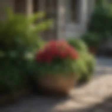 Seasonal Plant Arrangement A seasonal arrangement of plants suited for outdoor settings