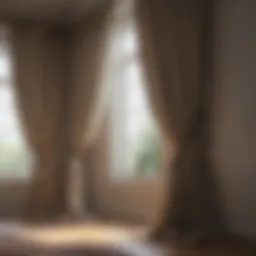 Elegant curtain draped over a window with accurate measurements.