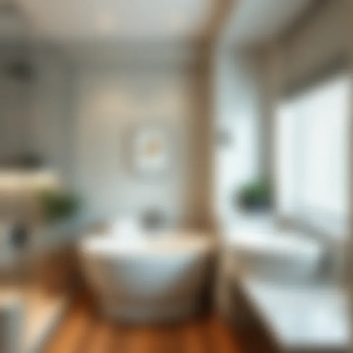 Modern Elegance in Bathroom Design Elegant bathroom with modern fixtures and soothing color palette