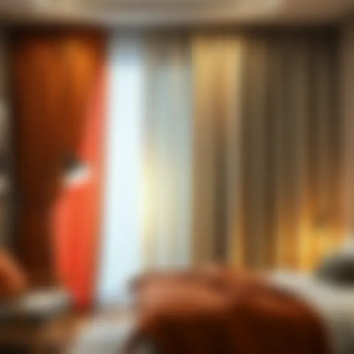 Different fabric samples for curtains