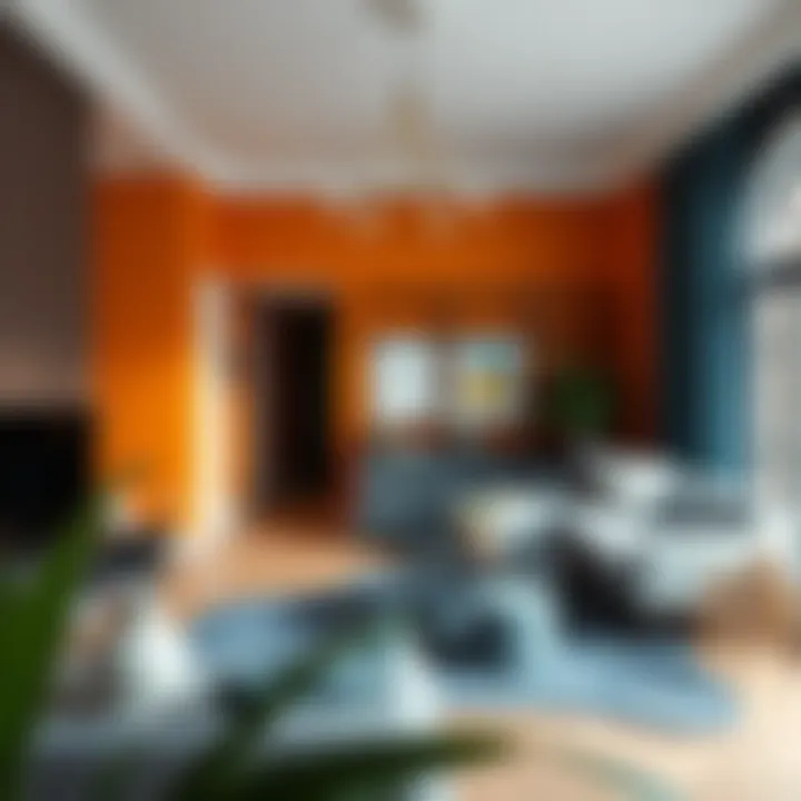 Vibrant color palettes used in modern interiors
