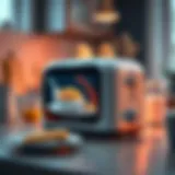 Modern fancy toaster showcasing integrated screen technology