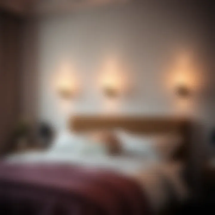Wall-mounted sconces enhancing bedroom decor