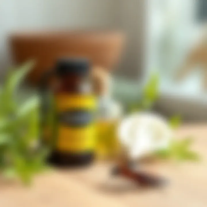 Close-up of essential oils known for repelling roaches