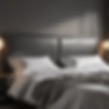 Stylish Metal Headboard Stylish metal headboard enhancing minimalist bedroom design