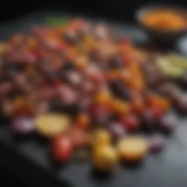 An array of vibrant ingredients ready for grilling