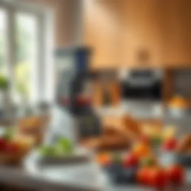 Display of various culinary tasks accomplished using the Ninja Pro Kitchen System.