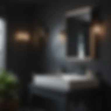 Bold Dark Colors for Depth Small bathroom showcasing bold dark hues