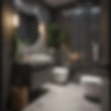 Monochromatic Elegance in Compact Spaces Small bathroom using a monochromatic color scheme