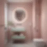 Bright and airy small bathroom with pastel colors
