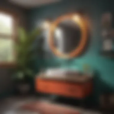 Vibrant Accents for Personality Eclectic small bathroom with vibrant accent colors