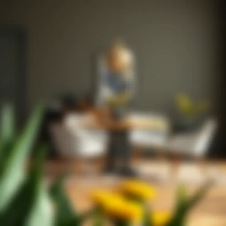 Creative arrangement of small dining furniture