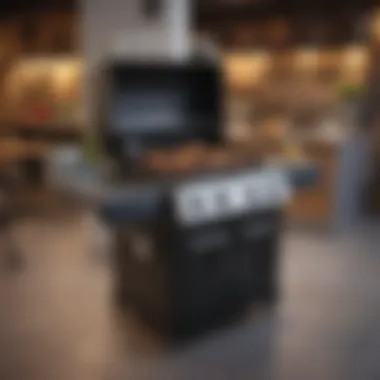 Local Retailer Displaying Weber Gas Grills A well-stocked local retailer showcasing various Weber gas grills
