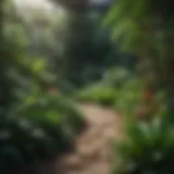 A lush garden showcasing various plants at different growth stages.