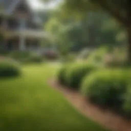 Lush lawn in North Carolina during spring