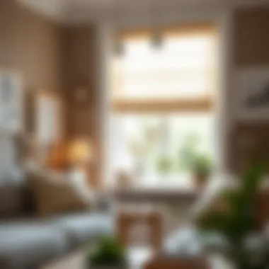 Chic Roman shades in a cozy room