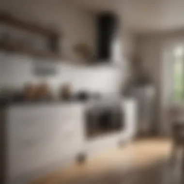 Organized kitchen with efficient storage next to the stove.