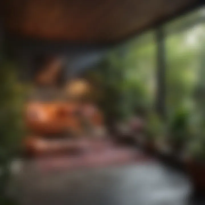 Effective use of color and light in a small backyard room
