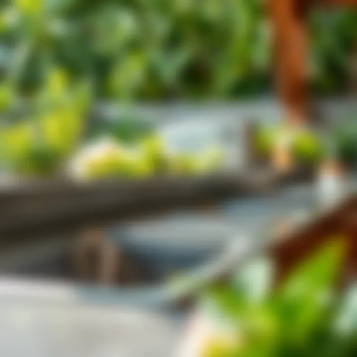 Close-up of high-quality materials used in BBQ sink stations