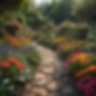 Vibrant Outdoor Flower Garden Colorful outdoor flower garden in full bloom