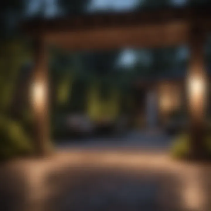 Safety considerations with lighting placement in an outdoor space