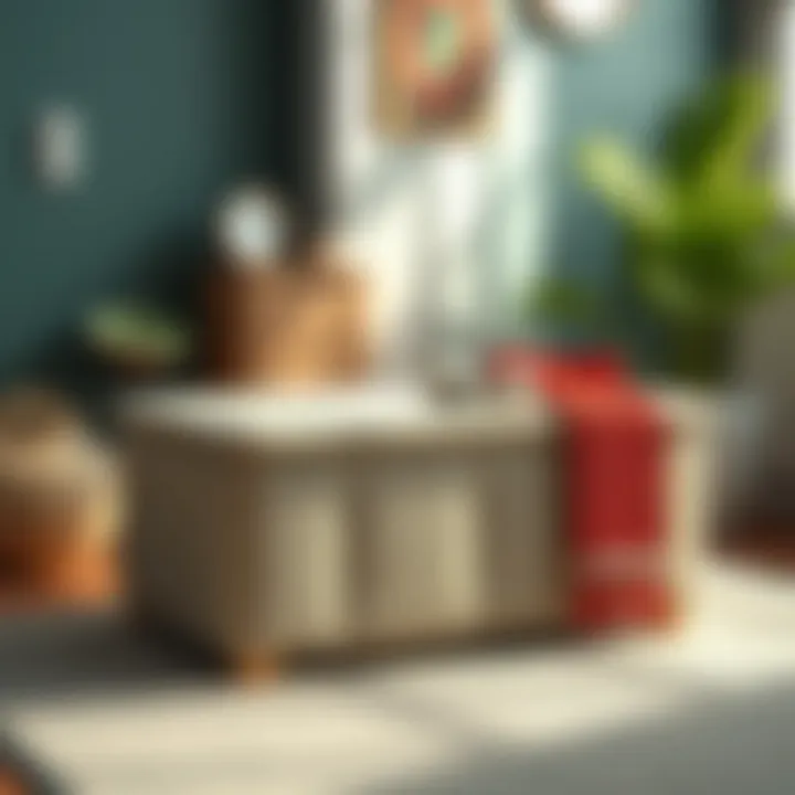 Stylish padded toy box with unique design