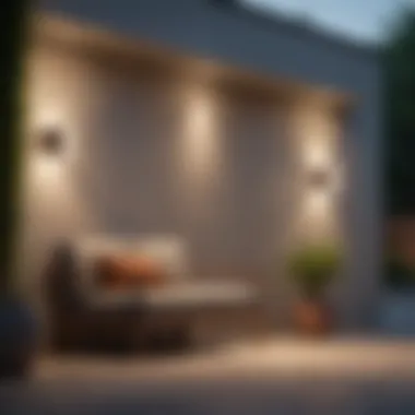 Modern LED Wall Light Modern LED wall light illuminating a cozy seating area