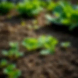 Lettuce seeds ready for planting in a garden bed