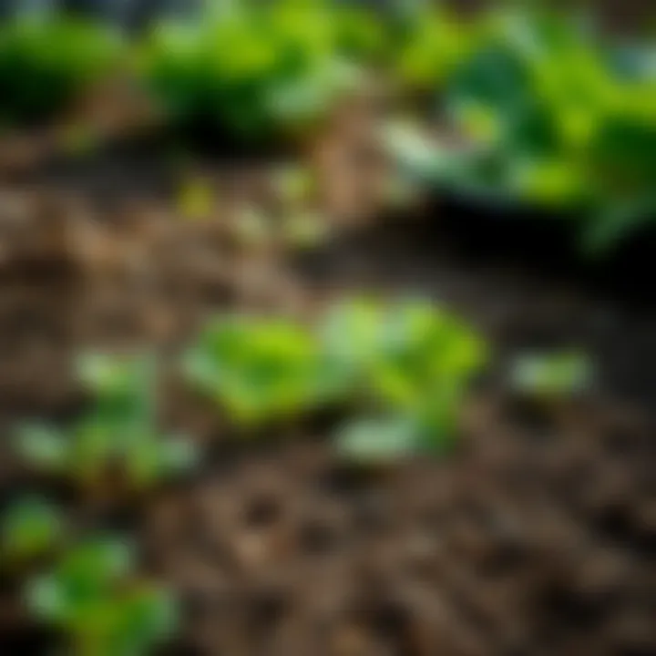 Lettuce seeds ready for planting in a garden bed