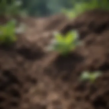 Prepared Soil for Mint Rich soil prepared for mint cultivation
