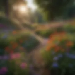 A vibrant wildflower garden in Ohio showcasing various species in bloom.