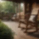 Elegant wooden porch furniture showcasing natural beauty