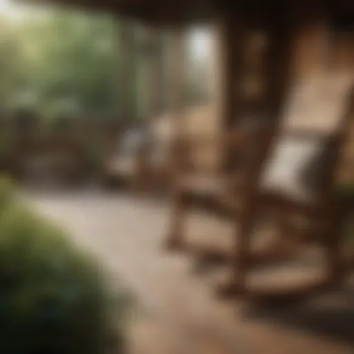 Elegant wooden porch furniture showcasing natural beauty