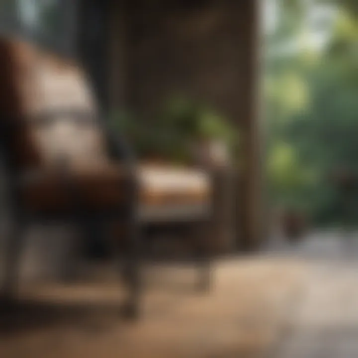 Stylish metal porch furniture emphasizing durability