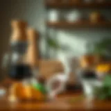 Artful arrangement of pour over coffee pods