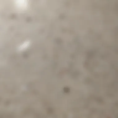 Understanding Common Stain Types on Quartz Close-up view of quartz countertop with various stain types